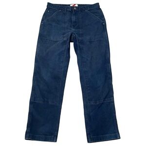 Best Made Co Double Knee Canvas Field Pants Mens 32x30 Navy Rugged Workwear